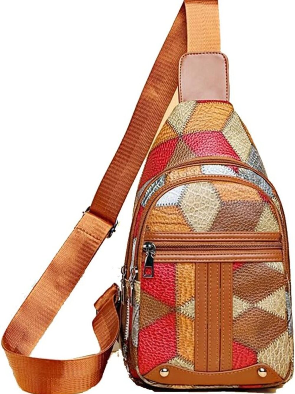 Color Block Patchwork Sling Bag for Women | Stylish & Versatile Crossbody Purse